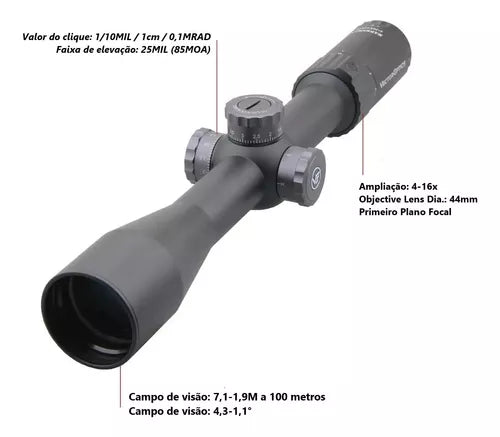 Luneta Para Carabina Pcp Marksman 4-16x44 Ffp Vector Optics