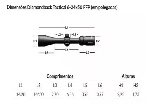 Luneta Vortex Diamondback Tactical 6-24x50 Ffp 30mm Ebr2c Nf