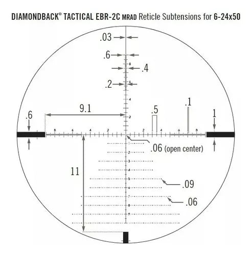 Luneta Vortex Diamondback Tactical 6-24x50 Ffp 30mm Ebr2c Nf