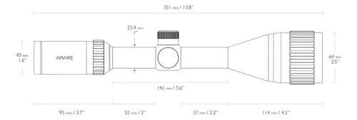 Luneta Hawke Vantage 3-9x50 Sfp Mil Dot Precision Nf