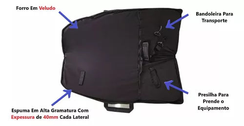 Capa Proteção Case P/ Espingarda Fuzil Ar Carabinas Pcp 95cm