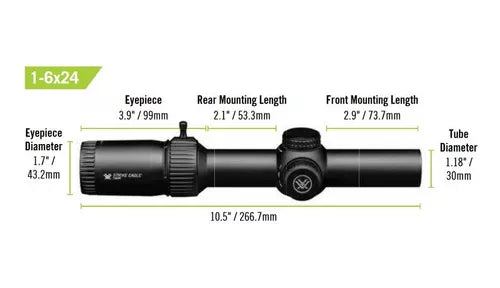 Luneta Vortex Strike Eagle 1-6x24 30mm Original Fuzil Nf