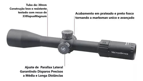 Carabina Pressão Pcp Artemis P35 5.5mm Luneta Vector 4-16x44