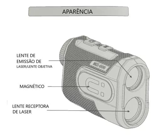 Monóculo Range Finder Telêmetro Caça Tiro 600m Profissional