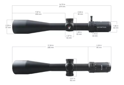 Luneta Para Carabinas Pcp Victor Optics 6-24x50 Tubo 30mm Sf