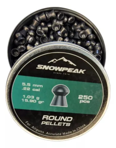 Chumbinho Espingarda Pressão Snowpeak Cal 5,5mm 15.6gr 250un