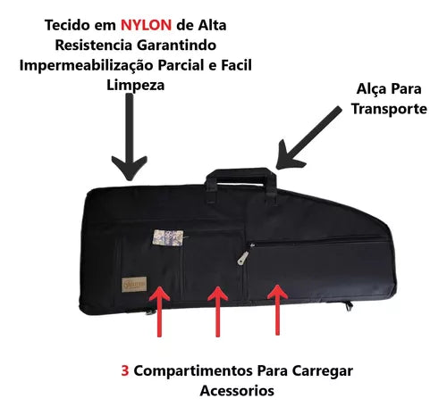 Capa Proteção Case P/ Espingarda Fuzil Ar Carabinas Pcp 95cm