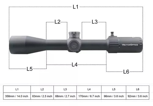 LUNETA VECTOR OPTICS MARKSMAN 4-16X44 PRIMEIRO PLANO FOCAL