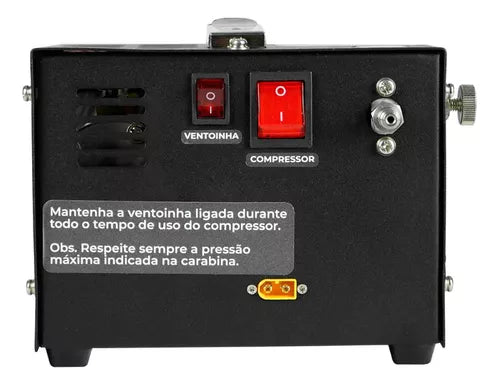 Compressor Portatil Para Carabinas Pcp Tuxing 300 Bar Rossi Cor Preto 110v/220v